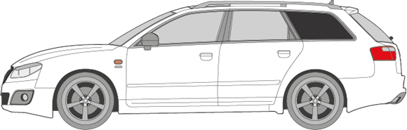 Afbeelding van Zijruit links Seat Exeo break (DONKERE RUIT)