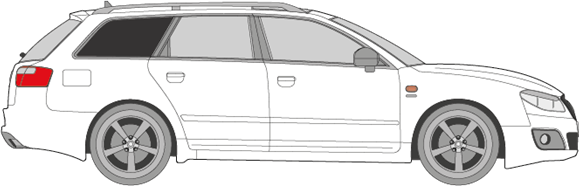 Afbeelding van Zijruit rechts Seat Exeo break (DONKERE RUIT)