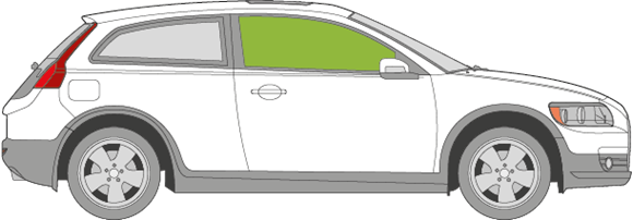 Afbeelding van Zijruit rechts Volvo C30