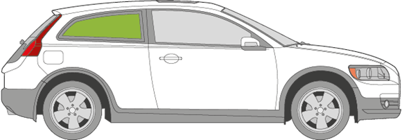 Afbeelding van Zijruit rechts Volvo C30