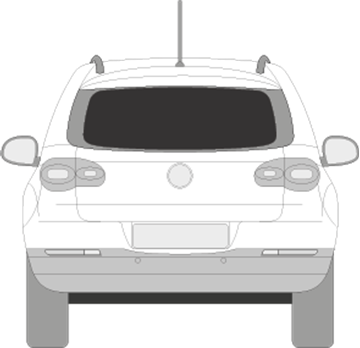 Afbeelding van Achterruit Volkswagen Tiguan (DONKERE RUIT)(2007-2011)