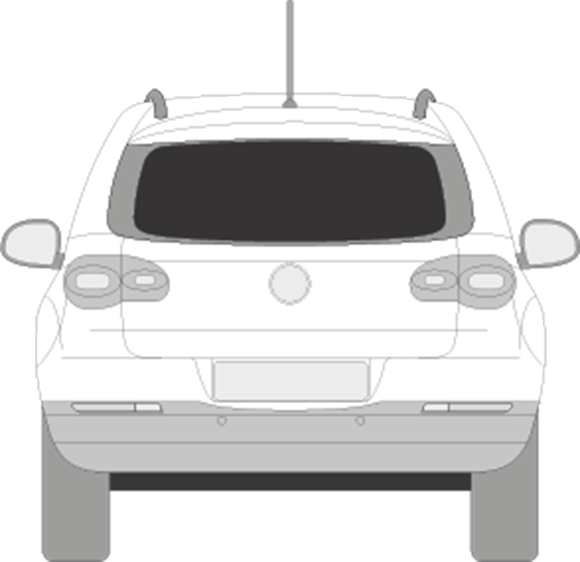 Afbeelding van Achterruit Volkswagen Tiguan (DONKERE RUIT)(2007-2011)