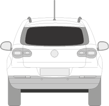 Afbeelding van Achterruit Volkswagen Tiguan (DONKERE RUIT)(2011-2016)