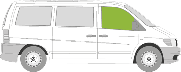 Afbeelding van Zijruit rechts Mercedes Vito (getinte ruit)