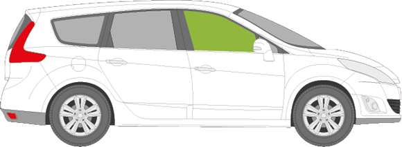 Afbeelding van Zijruit rechts Renault Mégane Grand Scenic