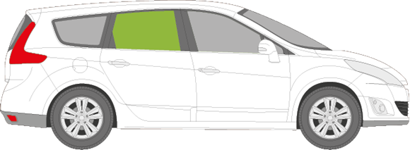 Afbeelding van Zijruit rechts Renault Mégane Grand Scenic 