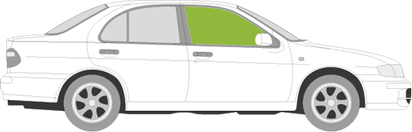 Afbeelding van Zijruit rechts Nissan Almera sedan 