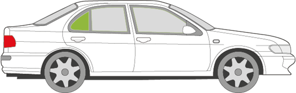 Afbeelding van Zijruit rechts Nissan Almera sedan