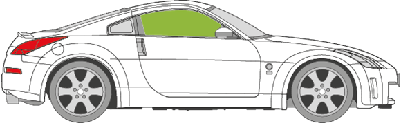 Afbeelding van Zijruit rechts Nissan 350Z 