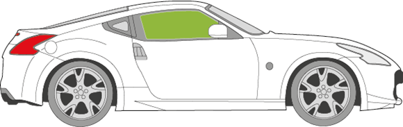 Afbeelding van Zijruit rechts Nissan 370Z