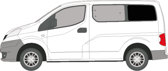 Afbeelding van Zijruit links Nissan NV200 (DONKERE RUIT) 