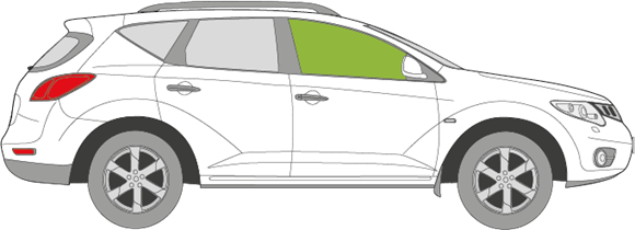 Afbeelding van Zijruit rechts Nissan Murano