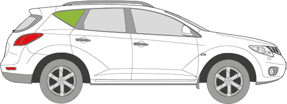 Afbeelding van Zijruit rechts Nissan Murano 