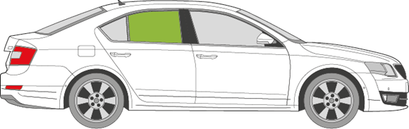 Afbeelding van Zijruit rechts Skoda Octavia 5 deurs