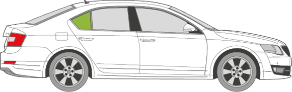 Afbeelding van Zijruit rechts Skoda Octavia 5 deurs