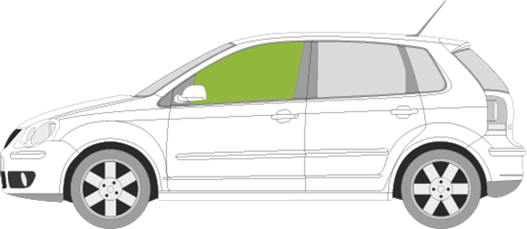 Afbeelding van Zijruit links Volkswagen Polo 5 deurs 