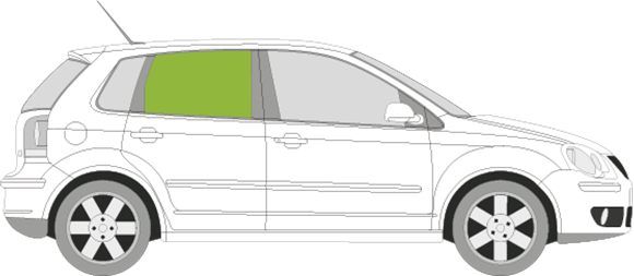 Afbeelding van Zijruit rechts Volkswagen Polo 5 deurs 