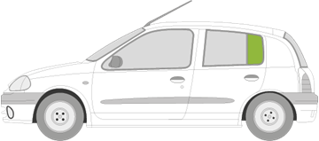 Afbeelding van Zijruit links Renault Clio 5 deurs