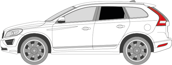 Afbeelding van Zijruit links Volvo XC60 (DONKERE RUIT)