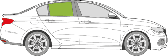 Afbeelding van Zijruit rechts Fiat Tipo sedan