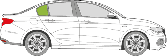 Afbeelding van Zijruit rechts Fiat Tipo sedan