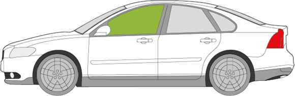 Afbeelding van Zijruit links Volvo S40 2006-2012