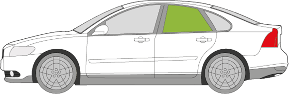 Afbeelding van Zijruit links Volvo S40 