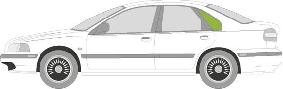 Afbeelding van Zijruit links Volvo S40 