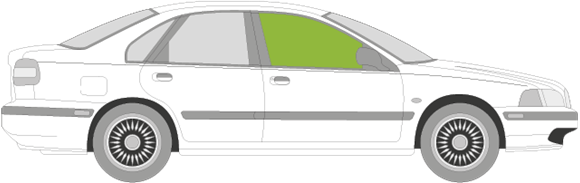 Afbeelding van Zijruit rechts Volvo S40 