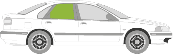 Afbeelding van Zijruit rechts Volvo S40 