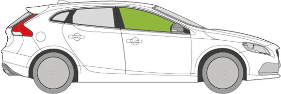 Afbeelding van Zijruit rechts Volvo V40 5 deurs