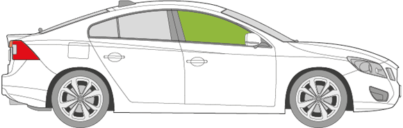 Afbeelding van Zijruit rechts Volvo S60 