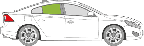 Afbeelding van Zijruit rechts Volvo S60 