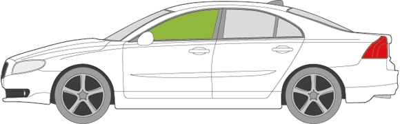 Afbeelding van Zijruit links Volvo S80