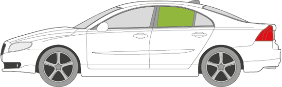 Afbeelding van Zijruit links Volvo S80