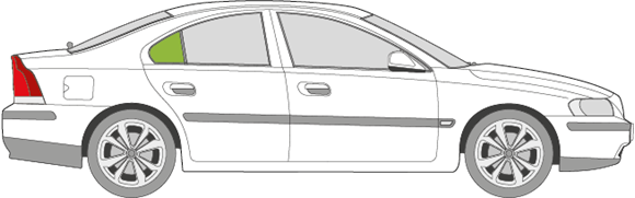 Afbeelding van Zijruit rechts Volvo S60