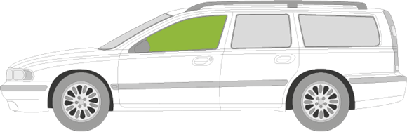 Afbeelding van Zijruit links Volvo V70 