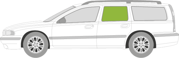 Afbeelding van Zijruit links Volvo V70 