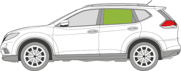 Afbeelding van Zijruit links Nissan X-Trail