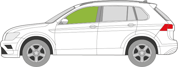 Afbeelding van Zijruit links Volkswagen Tiguan 
