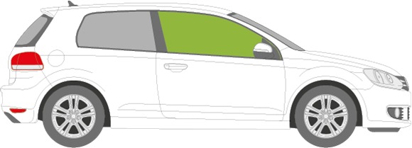 Afbeelding van Zijruit rechts Volkswagen Golf 3 deurs