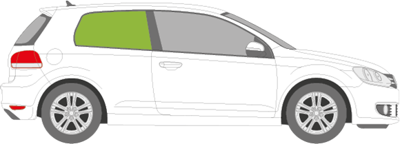 Afbeelding van Zijruit rechts Volkswagen Golf 3 deurs