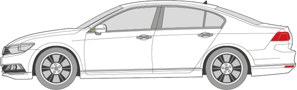 Afbeelding van Zijruit links Volkswagen Passat sedan