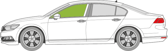 Afbeelding van Zijruit links Volkswagen Passat sedan