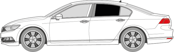 Afbeelding van Zijruit links Volkswagen Passat sedan (DONKERE RUIT)