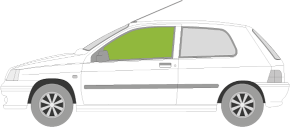 Afbeelding van Zijruit links Renault Clio 3 deurs