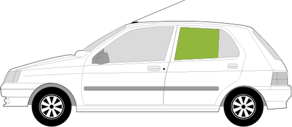Afbeelding van Zijruit links Renault Clio 5 deurs