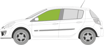 Afbeelding van Zijruit links Renault Clio 5 deurs