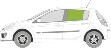 Afbeelding van Zijruit links Renault Clio 5 deurs