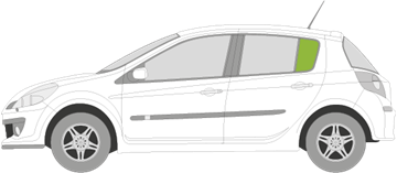 Afbeelding van Zijruit links Renault Clio 5 deurs
